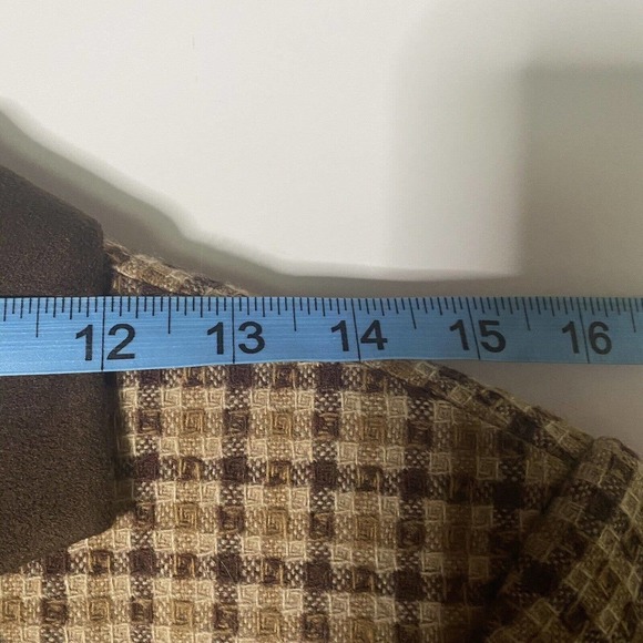 Jones New York 2 Piece SZ 4P Skirt Suit Wool Plaid Brown - Picture 5 of 11